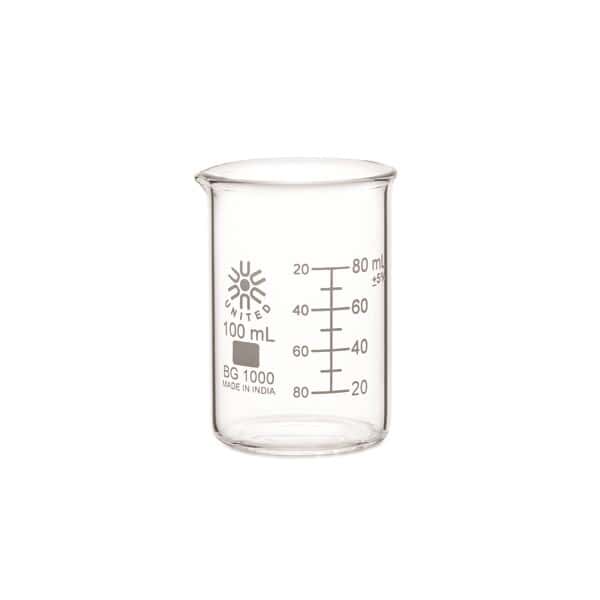 LOW FORM BEAKER WITH SPOUT 100ml